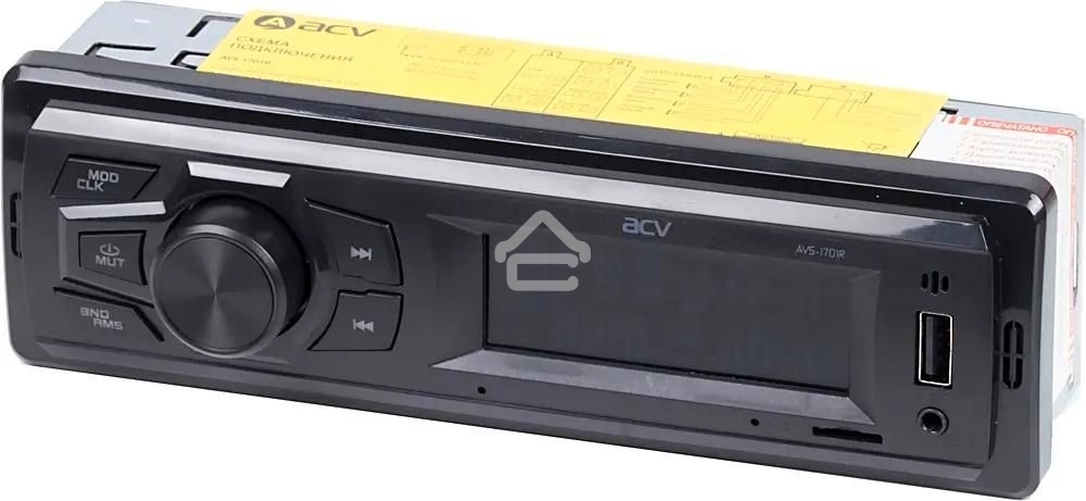Автомагнитола ACV AVS-1701R 1DIN 4x15Вт