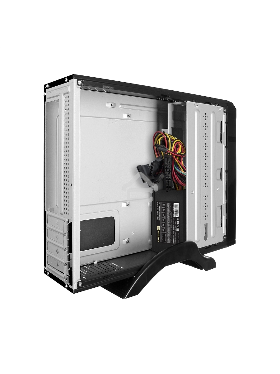 Компьютерный корпус Desktop ExeGate EX288781RUS MI-207U-350W-8 (miniITX/mATX, БП M350 с вент. 8см, 1*USB+1*USB3.0, аудио, черный)