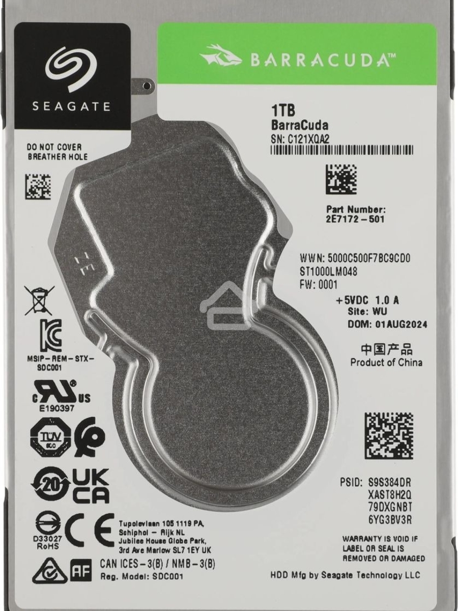 Жесткий диск Seagate Original SATA-III 1Tb ST1000LM048 Barracuda (5400rpm) 128Mb 2.5