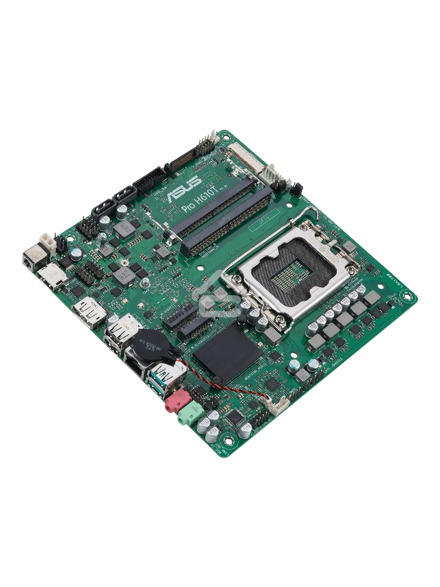 Материнская плата ASUS Pro H610T-CSM, LGA 1700, Intel H610, 2xDDR5, 2xSATA, 1xM.2, 1xPCIe x1, 1xHDMI, 1xDP, 1x 1Gb LAN, 2xUSB-A 2.0, 2xUSB-A 3.2 Gen 2, 2x3.5 мм, 7.1, Thin Mini-ITX