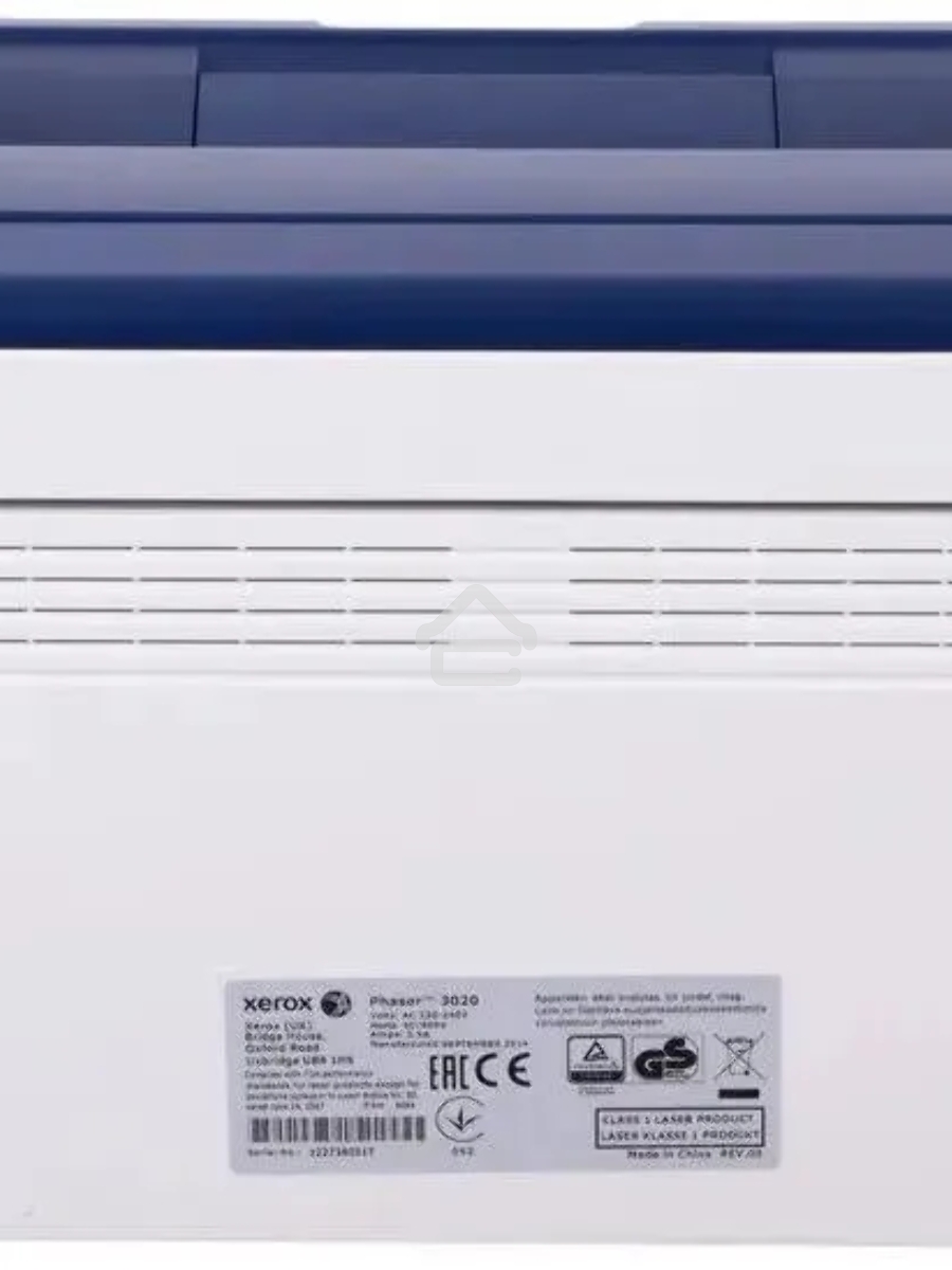 Принтер лазерный Xerox Phaser 3020 (P3020BI#), A4, ч/б, печ. до 20 стр/мин., 1200 x 1200 dpi, USB, Wi-Fi
