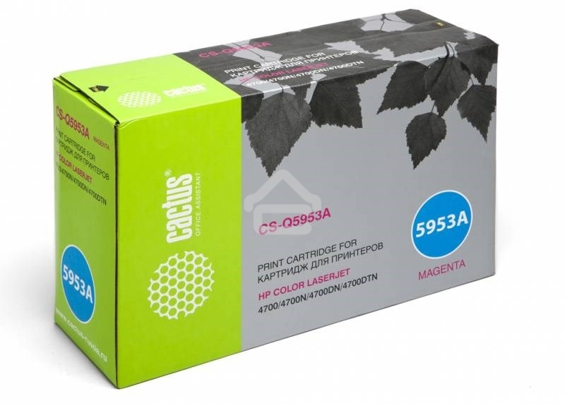 Картридж лазерный Cactus CS-Q5953A пурпурный (10 000 стр.) для HP Color LaserJet 4700