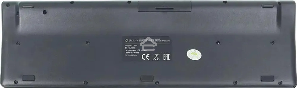 Комплект (клавиатура+мышь) OKLICK 220M, USB, беспроводной, черный