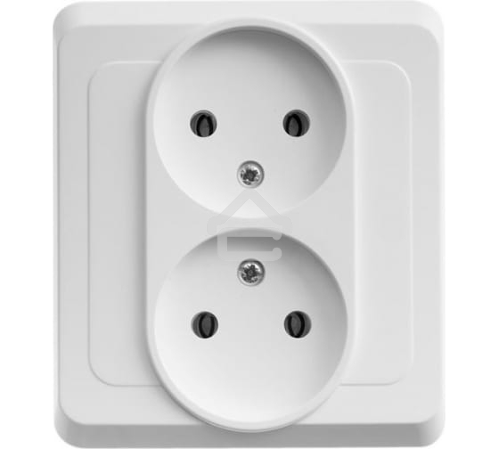Розетка 2-м СП Этюд 16А IP20 без заземл. бел. SchE PC16-005B