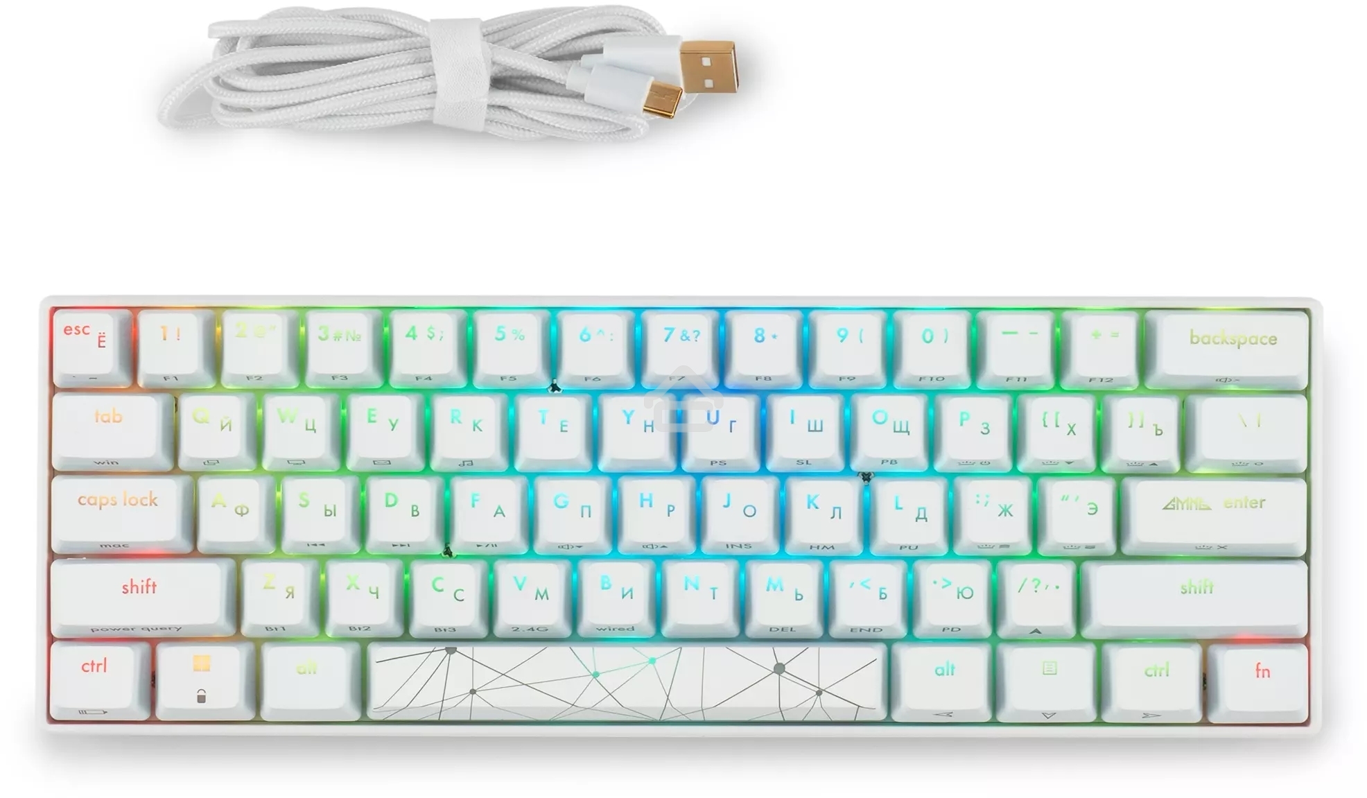 Клавиатура проводная GMNG GG-KB505XW механическая белый USB for gamer (1910522)