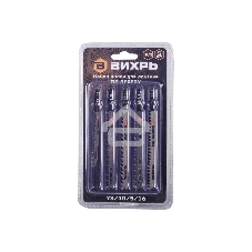 Набор пилок для лобзика по дереву 5шт Вихрь