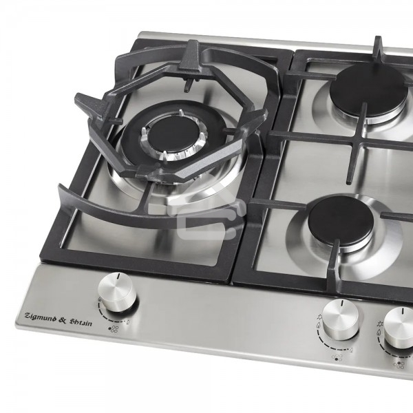 Газовая варочная панель Zigmund & Shtain G 14.7 S независимая, нержавеющая сталь