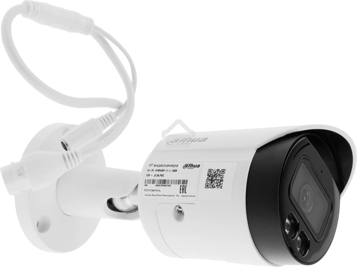 Видеокамера Dahua DH-IPC-HFW2449SP-S-IL-0360B уличная цилиндрическая IP-видеокамера 4Мп 1/2.7” CMOS объектив 3.6мм