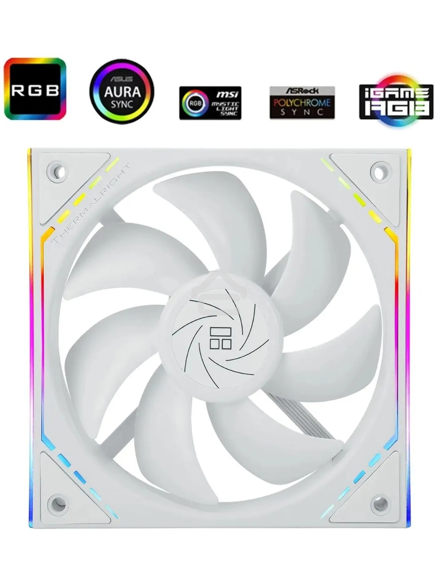 Вентилятор Thermalright TL-M12W ARGB белый 4-pin 23.2dB 175gr Ret