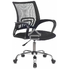 Кресло компьютерное Бюрократ CH-695NLTSL черный TW-01 TW-11, сетка/ткань, крестовина металл хром