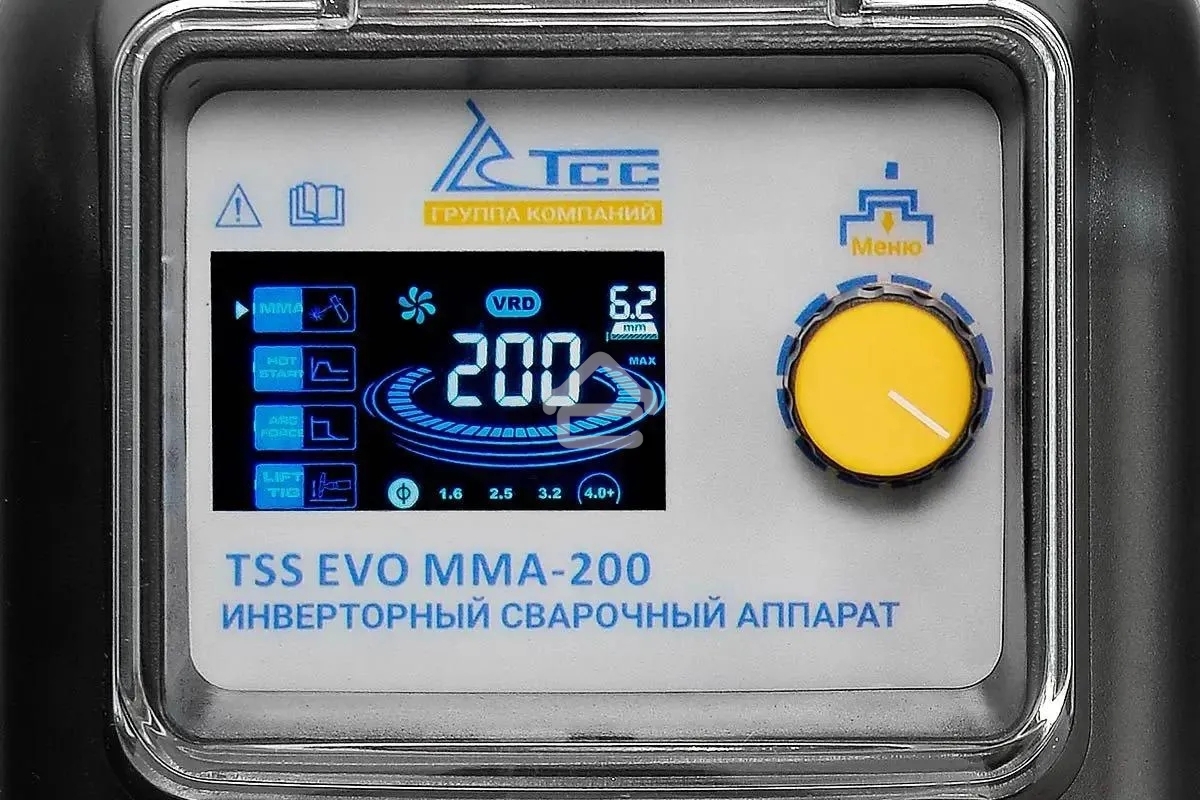 Сварочный аппарат ТСС EVO MMA-200 инвертор MMA DC/TIG DC 4.96кВт
