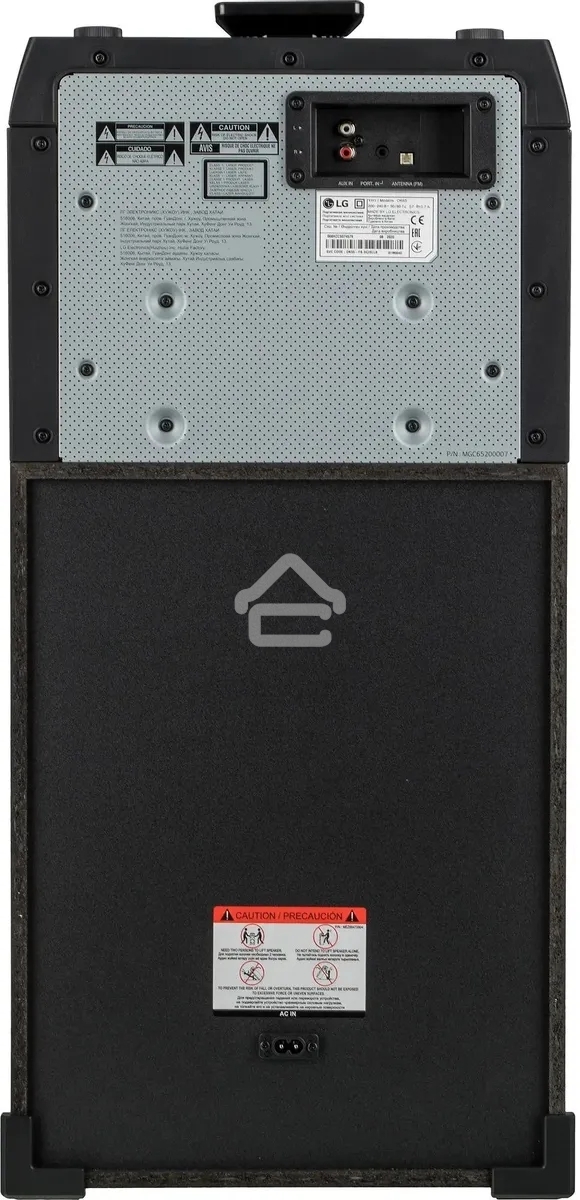 Мини-система LG OK65 X-BOOM -переноснаяс поддержкой караоке! Мощность 500Вт RMS, Bluetooth v.4.0/ / x2 USB / Аудио вход (3.5мм), х2 микр