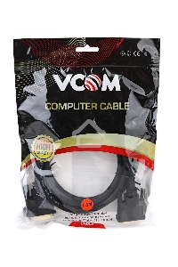 Кабель DVI 1.8м VCOM DVI-DVI Dual Link 25M-25M, 2 фильтра, VDV6300-1.8M