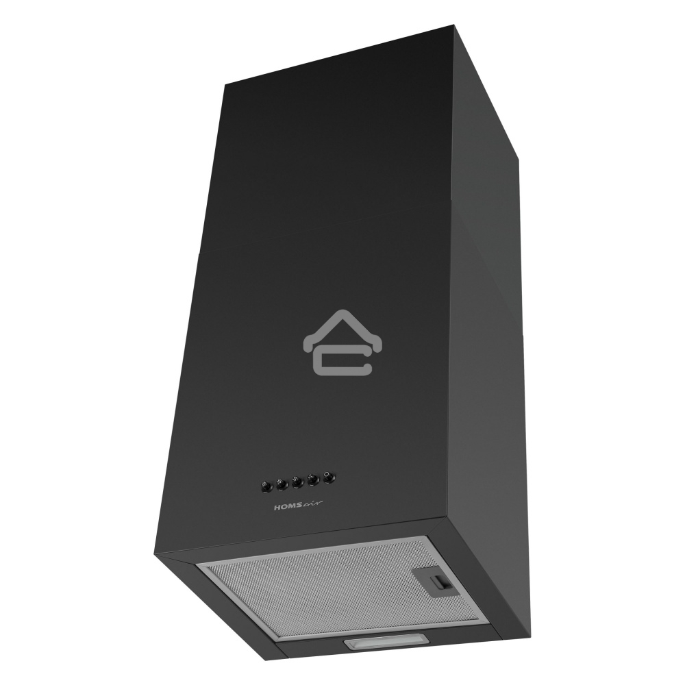 Вытяжка пристенная HOMSair Phlox Push 40 черный, 40 см, 700 куб. м/ч, 54 дБ