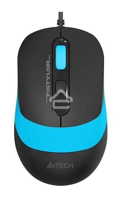 Мышь проводная A4Tech Fstyler FM10 черный/синий, 1600 dpi, USB, кнопки - 4