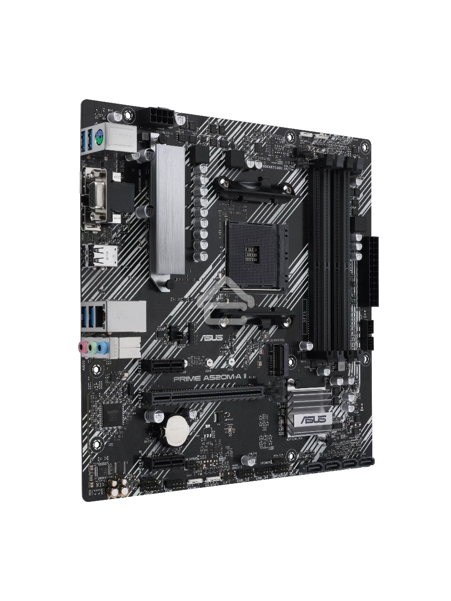 Материнская плата ASUS PRIME A520M-A II/CSM, AM4, AMD A520, 4xDDR4, 4xSATA, 1xM.2, 1xPCI-E 3.0 x16, 2xPCI-E x1, 1xDP, 1xHDMI, 1xVGA, 1x 1Gb LAN, 2xUSB-A 2.0, 4xUSB-A 3.0, 3x3.5 мм, 7.1, mATX