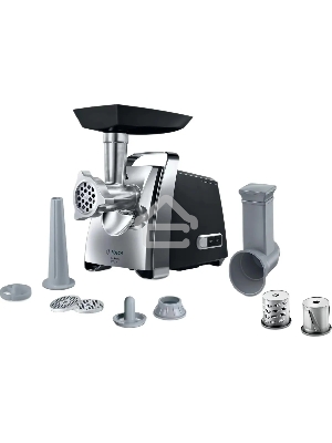 Мясорубка Bosch MFW67440 2000Вт черный/серебристый