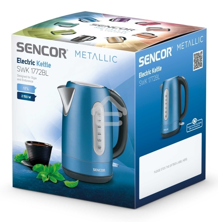 Чайник электрический Sencor SWK 1772BL 1.7 л, 2150 Вт, синий