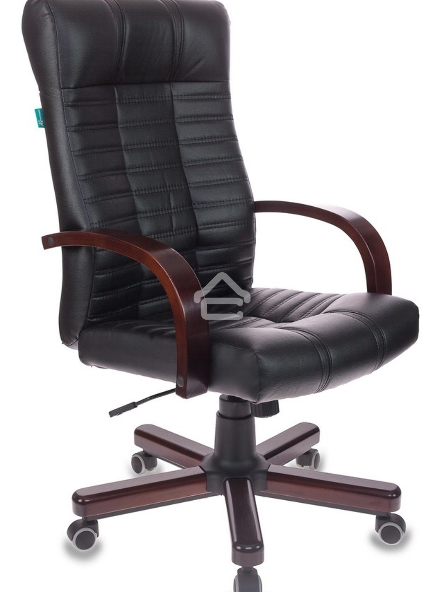 Кресло руководителя Бюрократ KB-10/WALNUT черный, искусственная кожа, крестовина металл