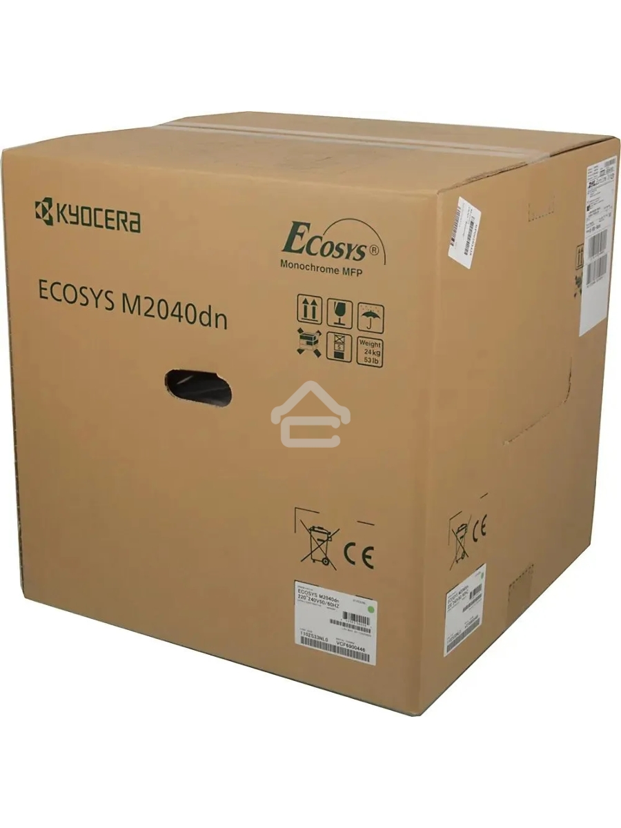 МФУ лазерный Kyocera Ecosys M2040dn (Азия) (1102S33AX0), A4, ч/б, печ. до 40 стр/мин., скан. до 40 стр/мин. (ч/б) 23 стр/мин. (цвет), 1200 x 1200 dpi (печать) 600x600dpi (скан.), USB, RJ-45 (старт.картр. TK-1178)