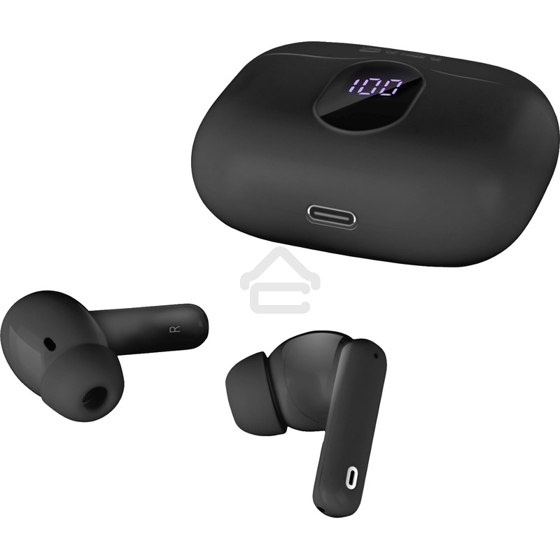 Беспроводные внутриканальные наушники с микрофоном Sven E-315B, черный (Bluetooth, TWS, ANC, ENC, APP)