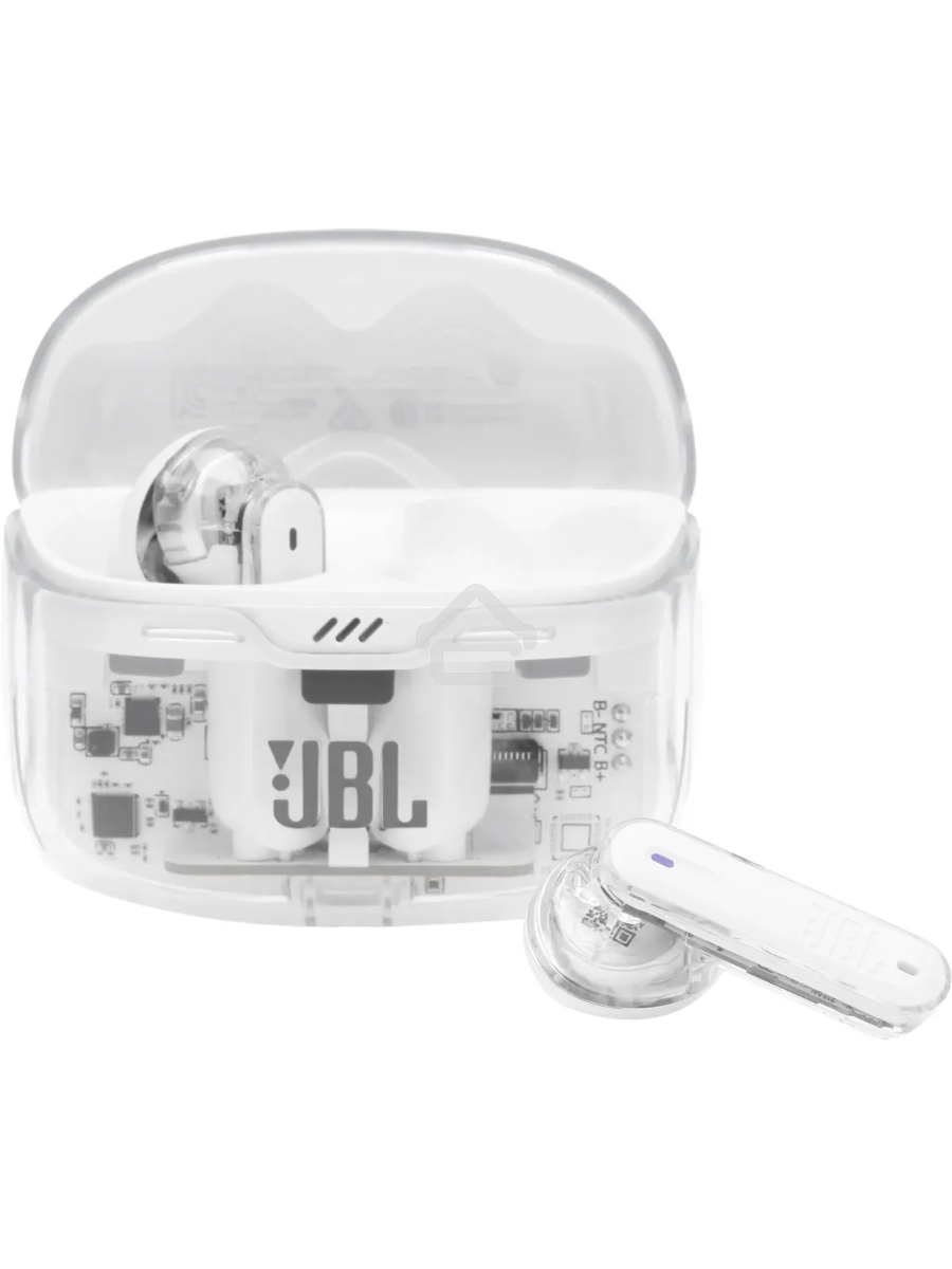 Гарнитура вкладыши JBL Tune Beam Ghost белый беспроводные bluetooth в ушной раковине (JBLTBEAMGWHTAS)