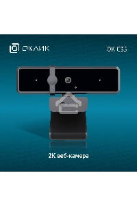 Камера Web Оклик OK-C35 черный 4Mpix (2560x1440) USB2.0 с микрофоном