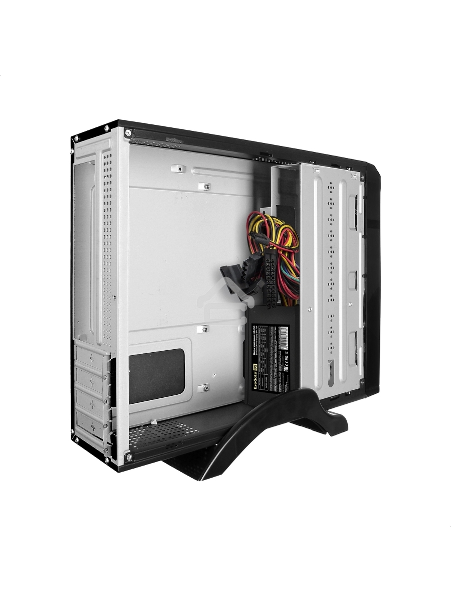 Компьютерный корпус Desktop ExeGate MI-207U-400W-8 (miniITX/mATX, БП M400 с вент. 8см, 1*USB+1*USB3.0, аудио, черный)