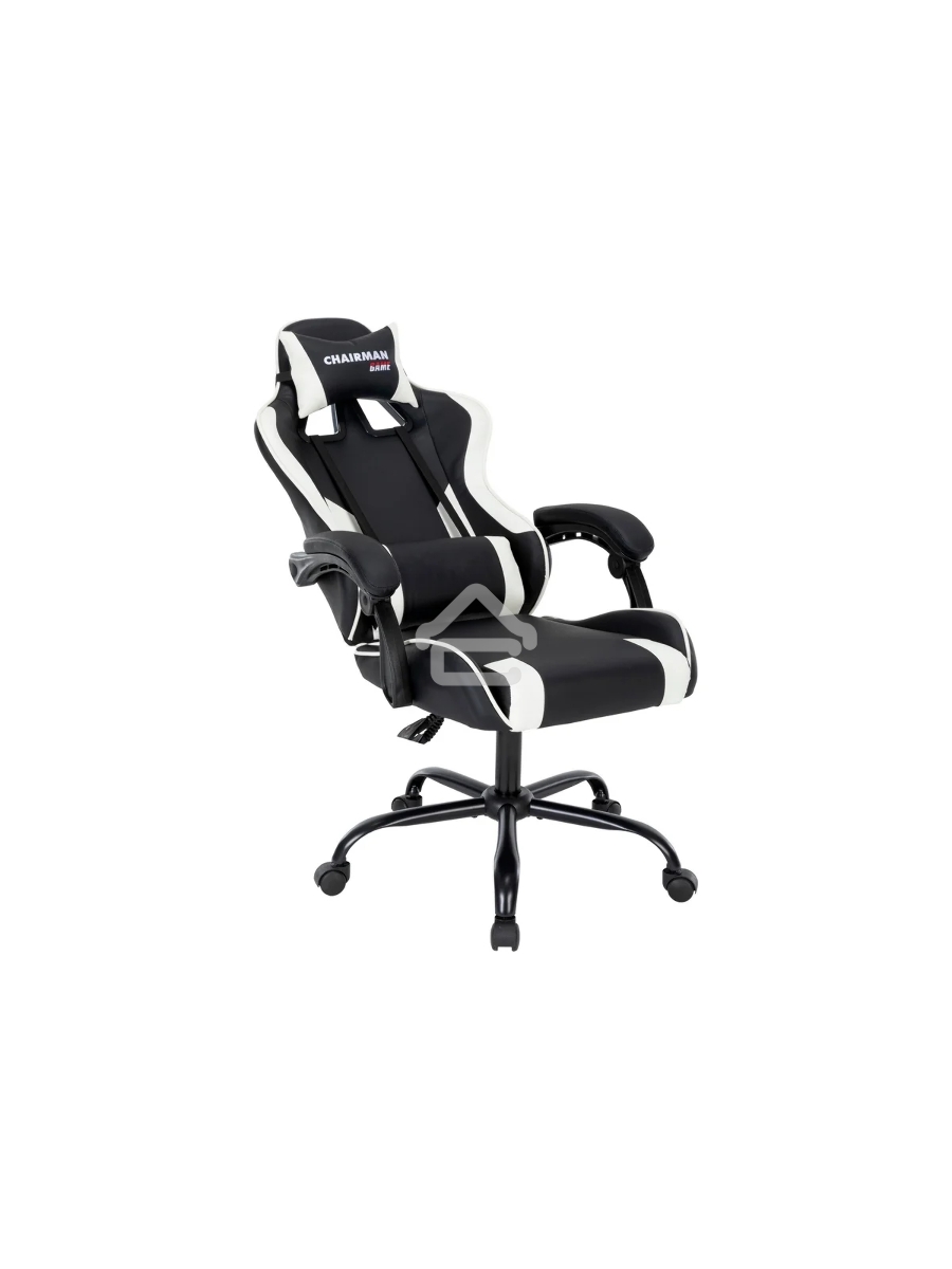 Кресло офисное Chairman CH41 экокожа, черно-белый (7145957)
