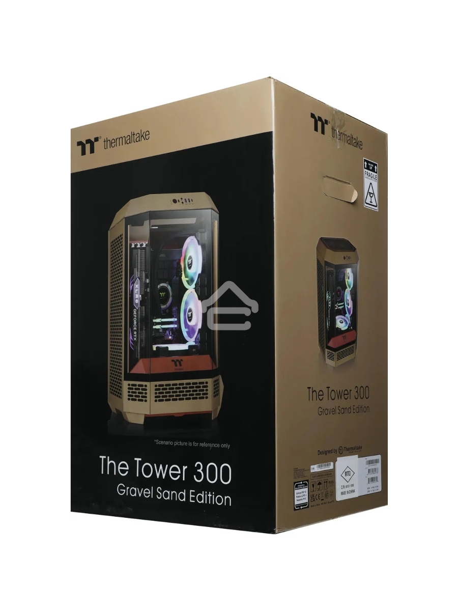 Корпус Thermaltake The Tower 300 Gravel Send коричневый без БП mATX 8x120mm 6x140mm 2xUSB3.0 audio bott PSU