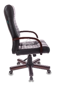 Кресло руководителя Бюрократ KB-10/WALNUT черный, искусственная кожа, крестовина металл