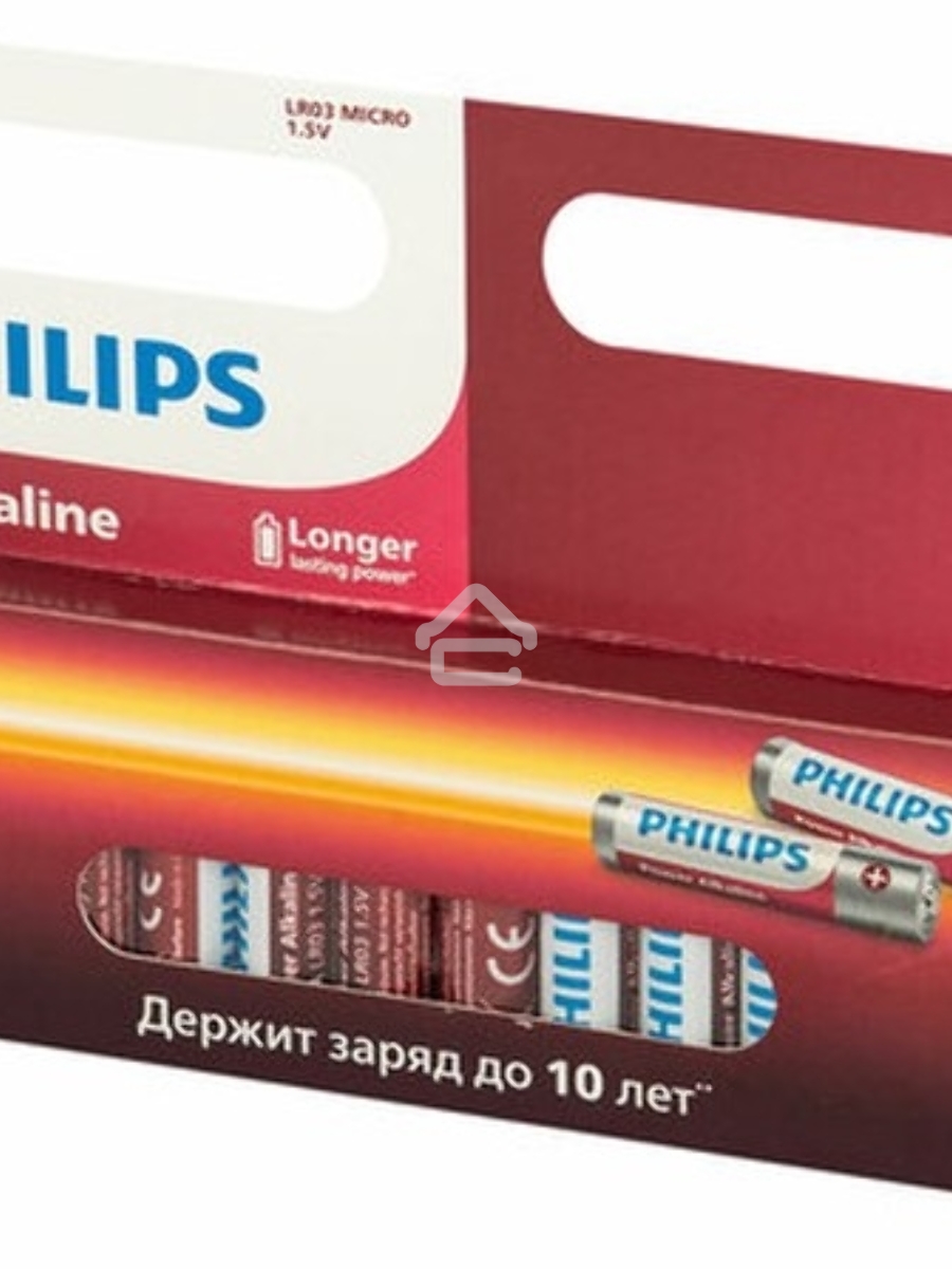 Элемент питания алкалиновый AAA/LR03 1.5В Power (блист. 12шт) Philips Б0064681