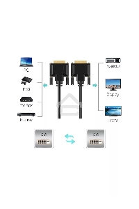 Кабель DVI 1.8м VCOM DVI-DVI Dual Link 25M-25M, 2 фильтра, VDV6300-1.8M