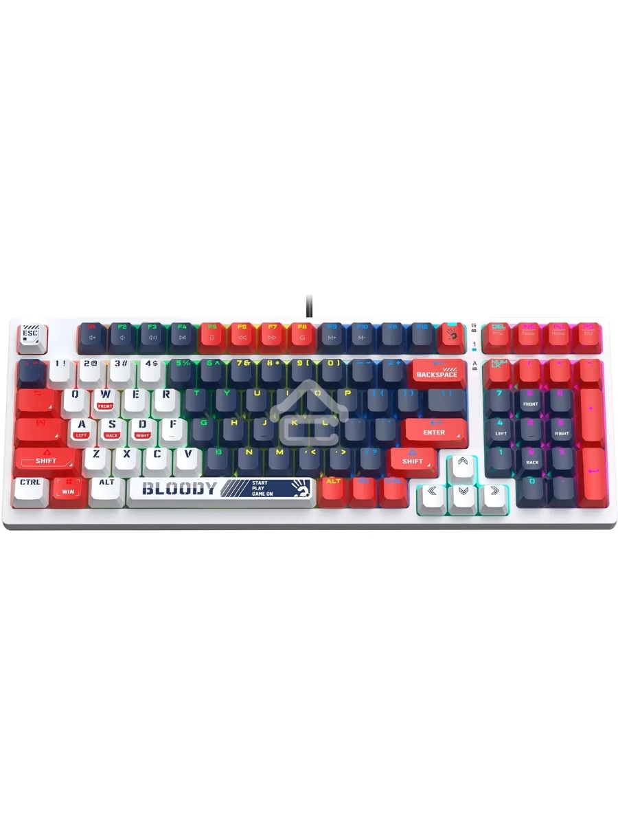 Клавиатура A4Tech Bloody S98 Sports Navy BLMS Plus проводная USB синий/белый