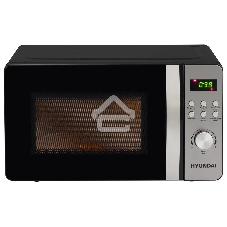 Микроволновая печь Hyundai HYM-D2074 черный/серебристый, 20 л, 700 Вт, переключатели - кнопки/поворотный механизм