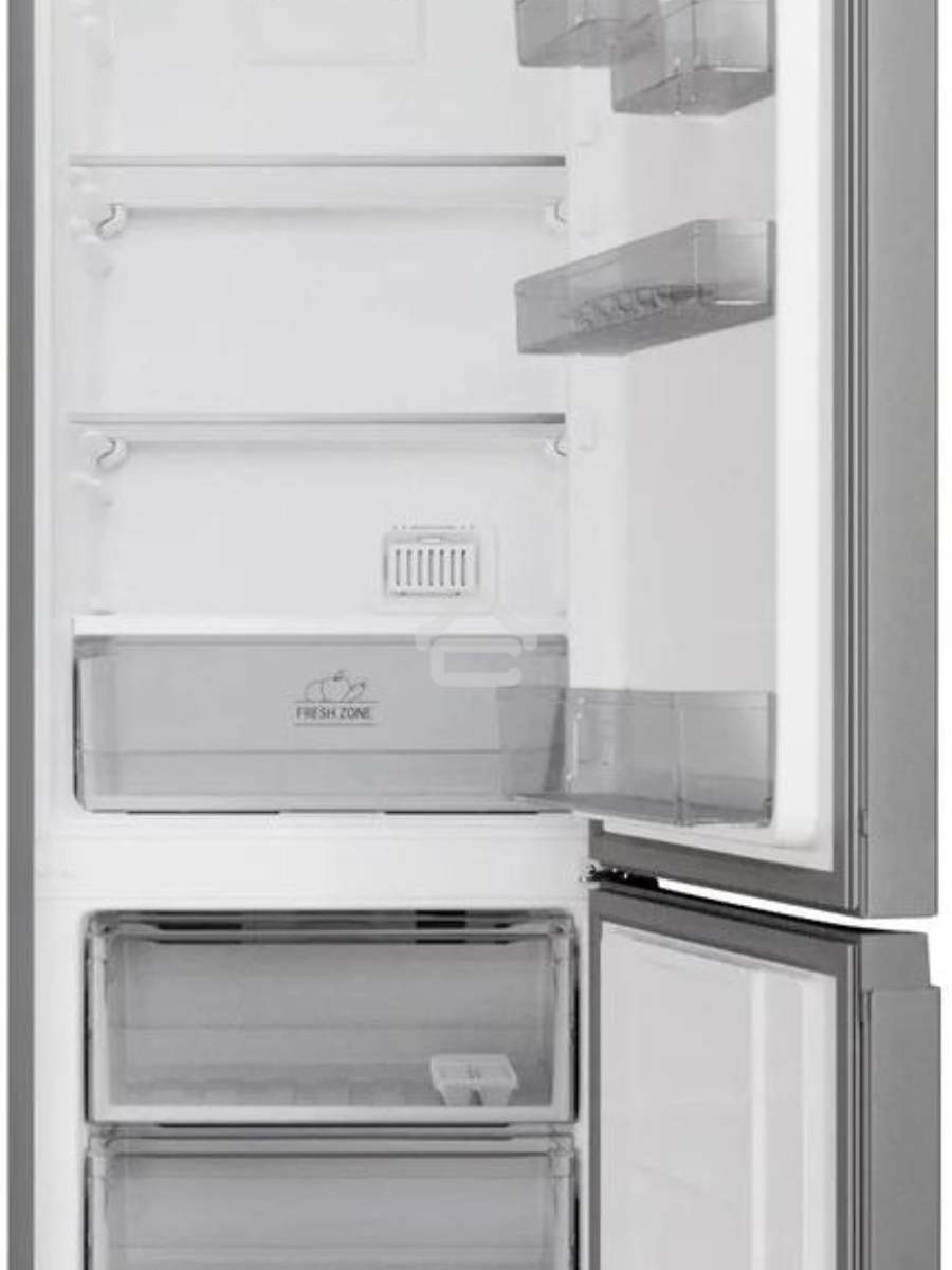 Холодильник Hotpoint HT 5200 S серебристый двухкамерный 247/78л морозилка снизу, No Frost
