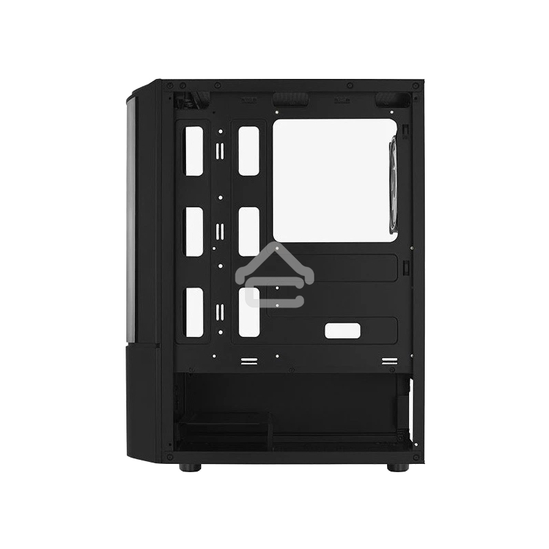 Компьютерный корпус MidTower Aerocool/Formula Quantum-G-BK-v2 черный без Б/п, ATX 3FRGb Fan on front panel