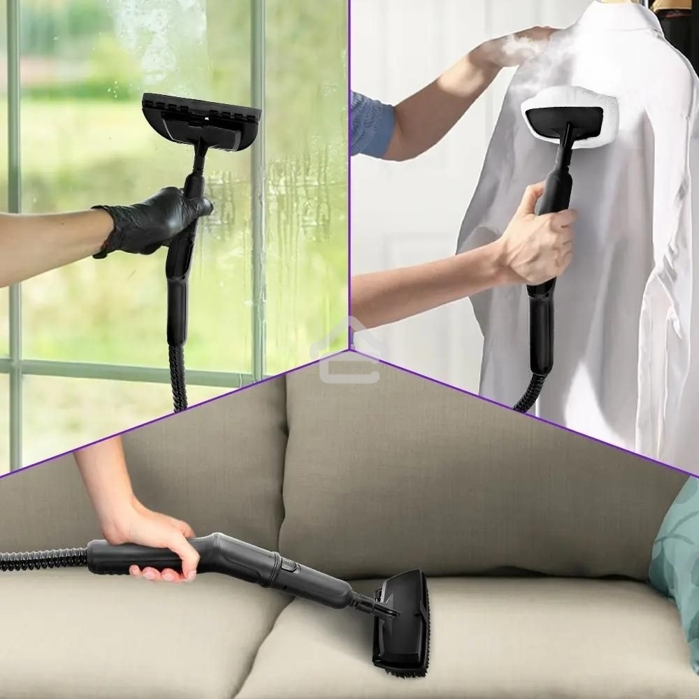 Швабра паровая Kitfort КТ-1072 1300Вт белый/черный