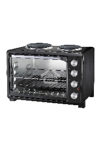 Мини-печь Willmark WHO-402B (30 литров, 2 конфорки, термостат,230С, 2350Вт, чёрный)
