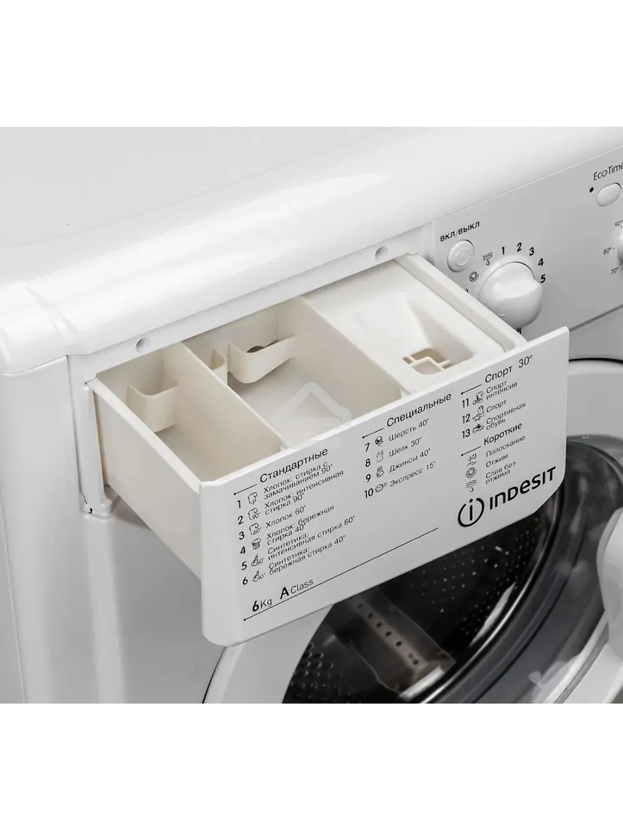 Стиральная машина Indesit IWSC 6105 белый, загрузка фронтальная 6 кг, 1000 об/мин., класс: А
