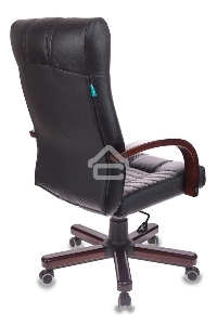 Кресло руководителя Бюрократ KB-10/WALNUT черный, искусственная кожа, крестовина металл