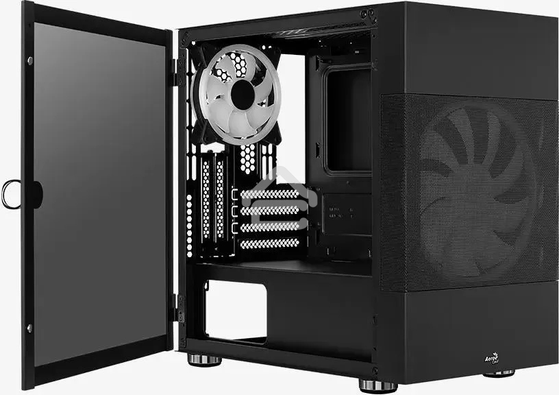 Компьютерный корпус Aerocool / Formula Atomic V1 без БП, mATX, боковое окно (закаленное стекло), черный