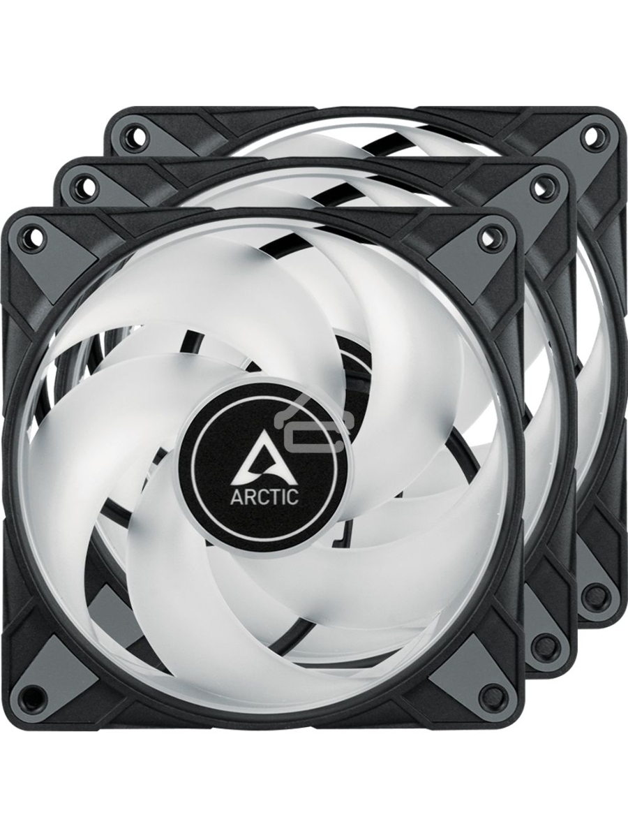 Вентилятор для корпуса Arctic P12 PWM PST A-RGB черный, 120 мм, 2000 об/мин, 22.5 дБ, 4 pin
