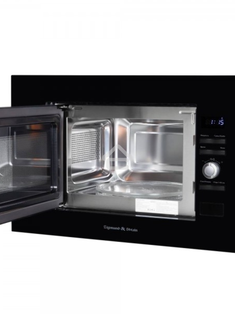 Микроволновая печь встраиваемая Zigmund & Shtain BMO 25 B чёрный, 20 л, 700 Вт, переключатели - поворотный механизм/кнопки