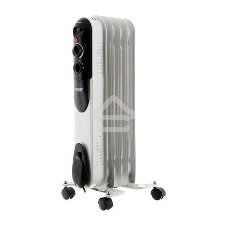 Обогреватель масляный Ресанта ОМПТ- 5Н (5 секций), белый, 1000 Вт, 10 м2, термостат 67/3/2