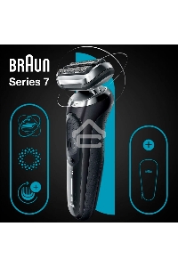 Бритва сетчатая Braun Series 7 71-N1000S реж.эл.:3 питан.:аккум. черный