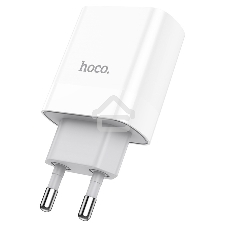 Сетевое зарядное устройство HOCO C80A Rapido 1xUSB + 1xUSB-C, 3.1A, 20W, белый