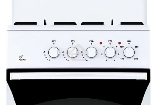 Плита комбинированная Flama RK 2201 W белый, конфорок 2 газовых и 2 электрических, духовка 50 л, 50 см x 85 см x 54 см