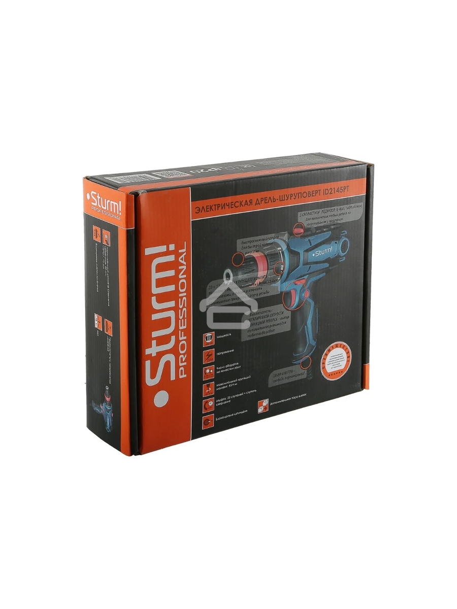 Дрель-шуруповерт Sturm ID2145PT, Сетевой, 450 Вт