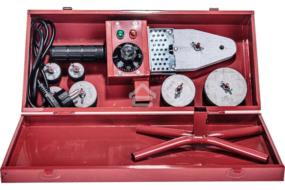 Аппарат для сварки пластиковых труб KRONWERK 94214 800Вт 300 °c 20-25-32-40-50-63мм мет.кейс